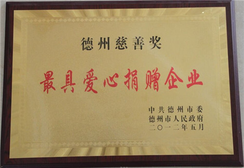 德州市最具愛心捐贈企業(yè)