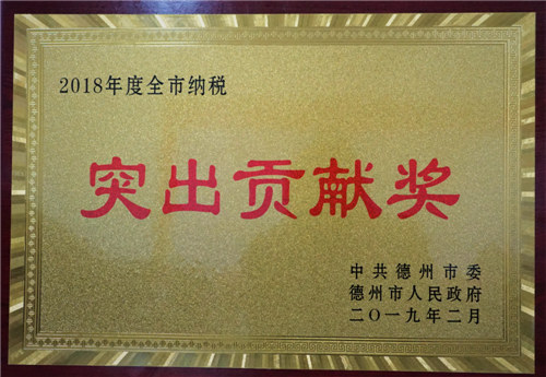 全市納稅突出貢獻(xiàn)獎
