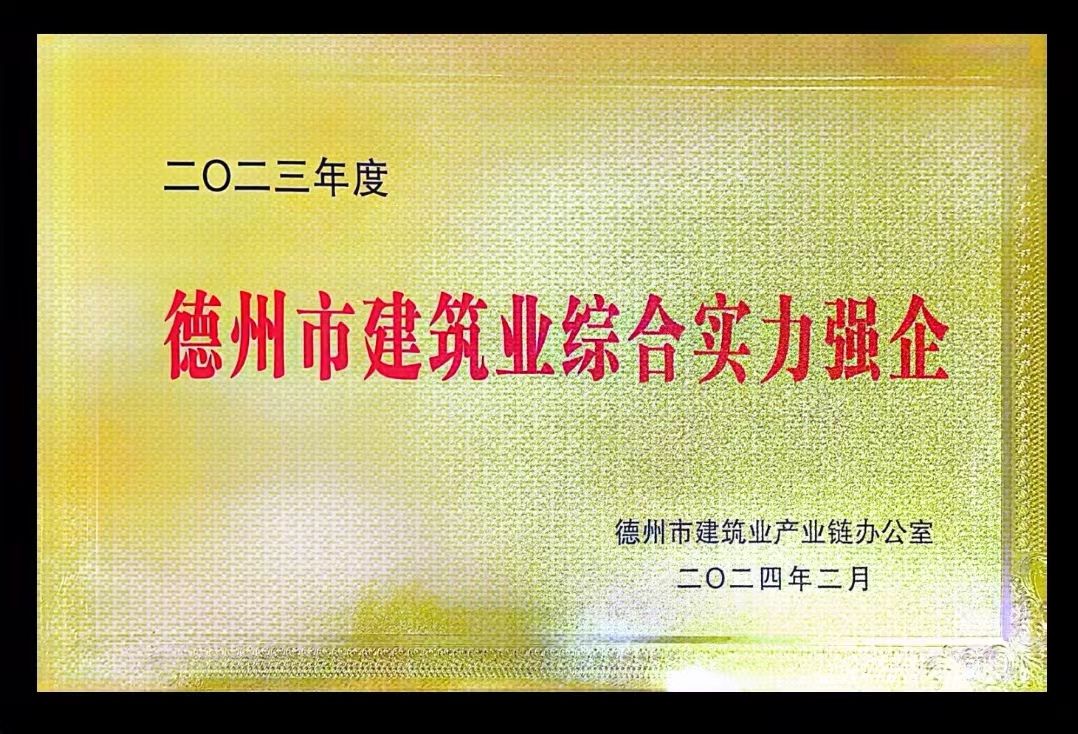 德州市建筑業(yè)綜合實力強企